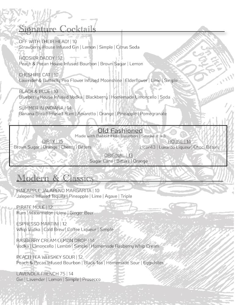 The White Rabbit Lounge Menu image 1